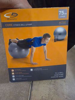 Fitness ball with pump