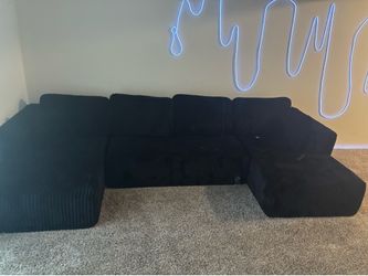 Black boneless couch