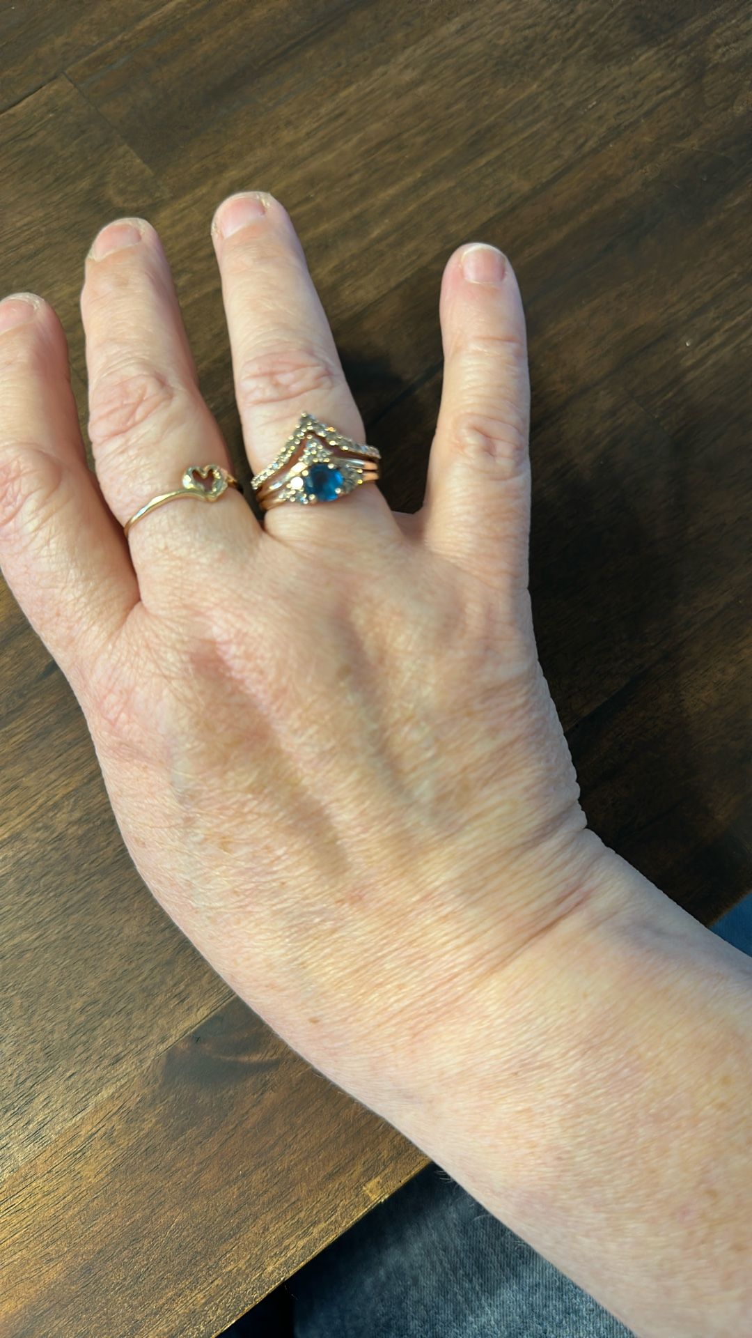 14kt Gold Ring With Diamonds