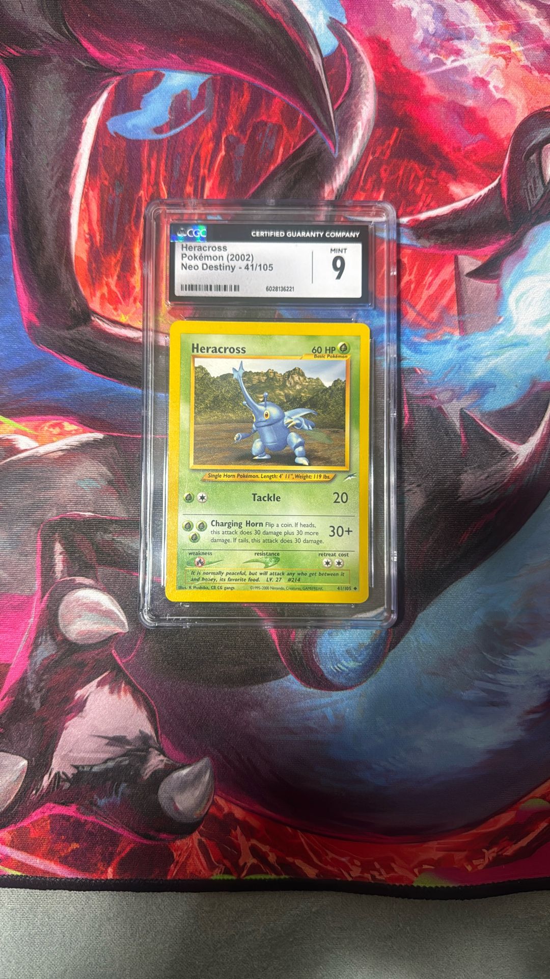 Pokemon TCG Neo Destiny 2002 Heracross CGC 9