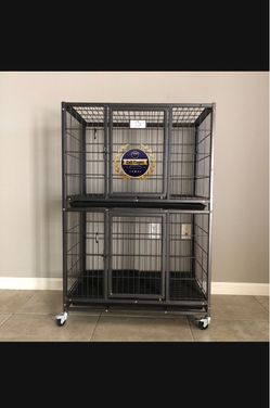 Double stabled dog pet cage kennel size 37” medium new in box 📦