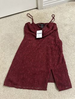 Burgundy Leopard Dress