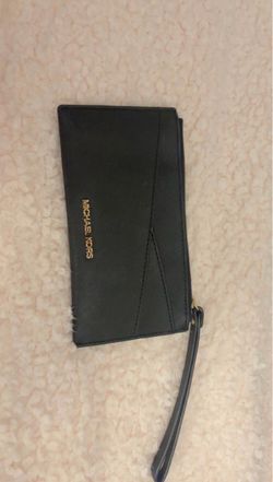 Michael Kors Black Leather Wristlet Wallet