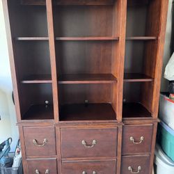 Large Bookshelf With Drawers 
