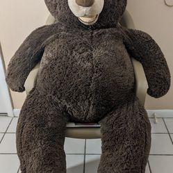 Sweet giant Teddy bear.  Brown color.  Height 56".