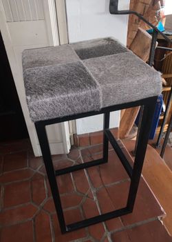 Cowhide Barstool 