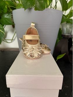 Baby Infant Gold Shoes