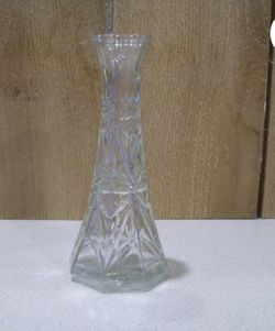 Vintage Hoosier Clear Glass Bud Vase