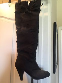 Knee high black boots