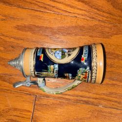 VINTAGE German ceramic beer stein 1900s