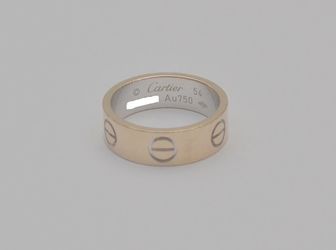Cartier Love Ring Classic Model White Gold Size 54(us 6 3/4)