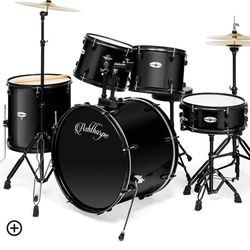 Drum Set Ashthorpe 5-Piece Complete Full Size Adult Drum Set with Remo Batter Heads
