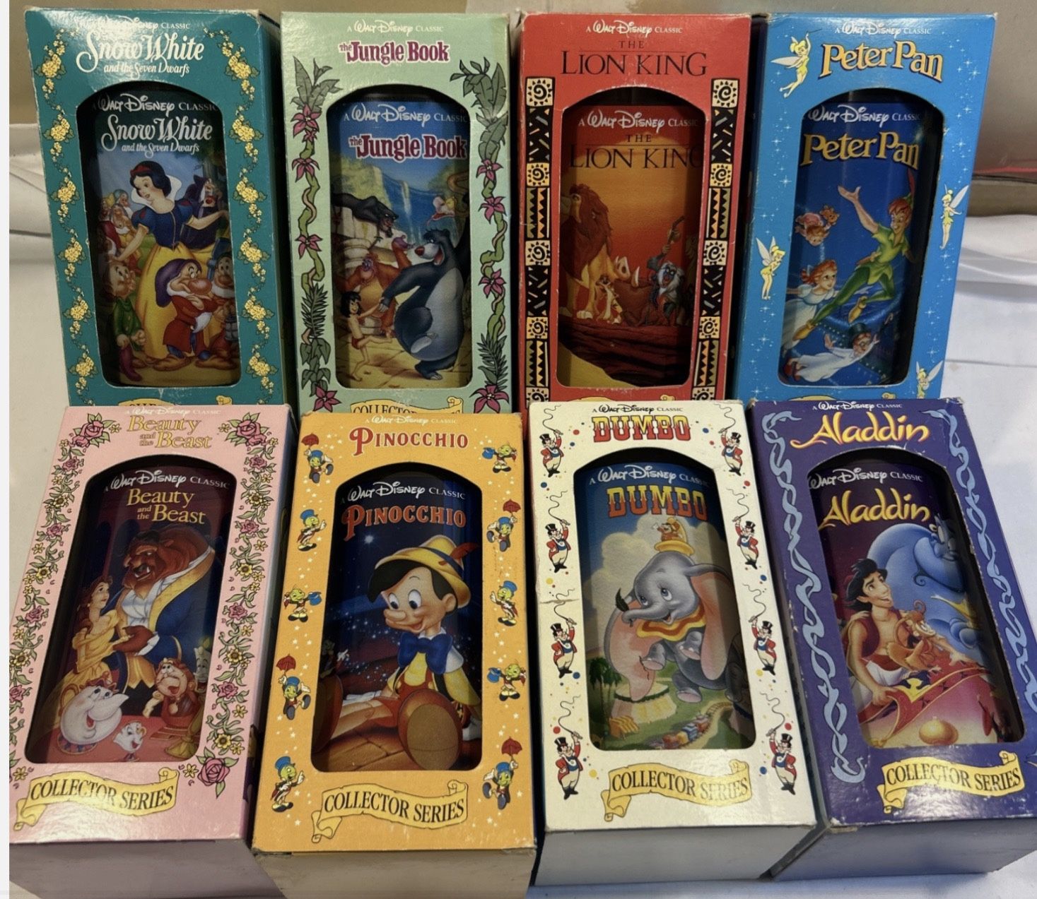 Complete 1994 Burger King Disney Collector Cups Set Of 8