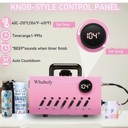 Whubefy Tumbler Heat Press Machine 20 and 30 oz, Pink Mug Tumbler Press Sublimation Machine for 20-30oz
