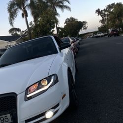 Audi A4 2006 - 2008 Headlights LED tube Projector Left + Right 