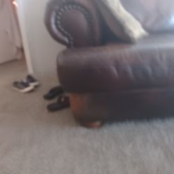 Brown Leather Sofa