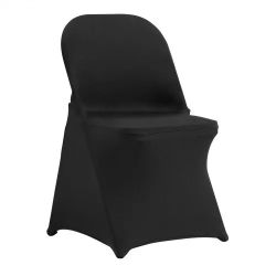  Stretch Spandex Folding Chair Covers, Universal Fitted Chair Cover, Removable Washable Protective Slipcovers, for Wedding, Holiday, Banquet, Party, C
