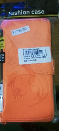 iPhone 17 Pro Max Wallet Folio Case Orange
