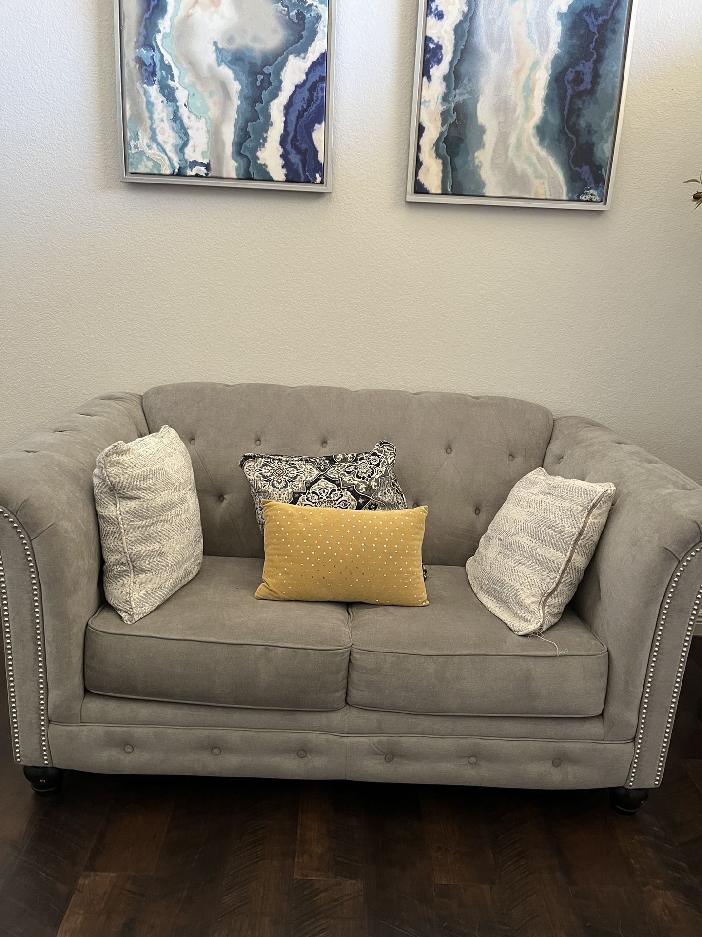 light grey sofa