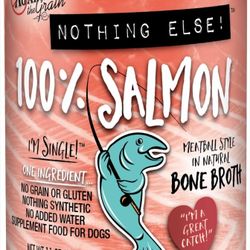Against the Grain Nothing Else!, Salmon Pate, 12x11oz, Wet Dog Food, BB: 1-2029