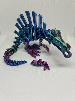3D Printed Articulated Skeleton Dinosaurs Figurine