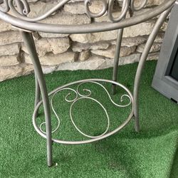 Glass topped end table 