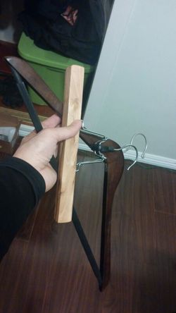 Assorted Brown wooden hangers