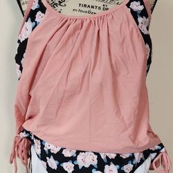 New Women's Sexy Bathing Suits Pink With Floral 