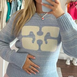 Ganni blue sweater