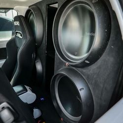 Rockford Fosgate Custom Enclosures 18’ 15’ 12’ 10’ 8’ SUPER LOUD Mismo Dia Installation Same Day Universal More Brands Cables Everything U Need
