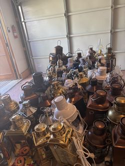 NAUTICAL BRASS LAMPS & LANTERNS - $20-$40 EACH