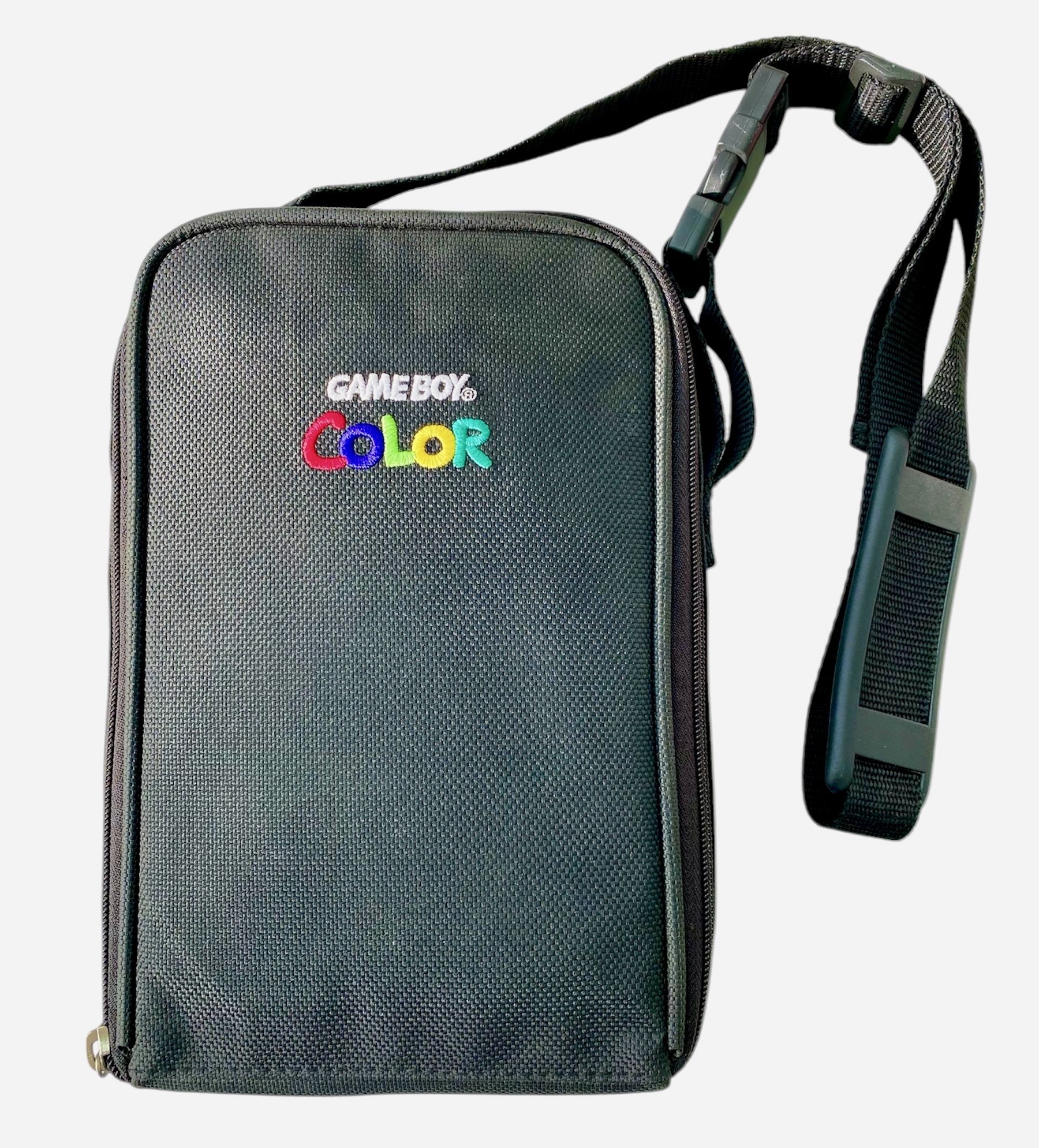 Official Nintendo GameBoy Color Black Travel Carrying Case Zip Bag w/ Strap