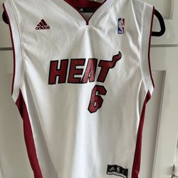 NICE! Adidas NBA Miami Heat LeBron King James Authentic Basketball Jersey L
