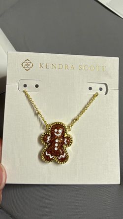Kendra Scott Gingerbread Man Pendant Necklace