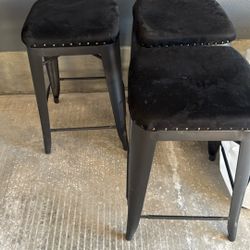 Suede Barstools