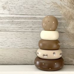 Wooden Stacking Ring Toy  // Montessori // Educational