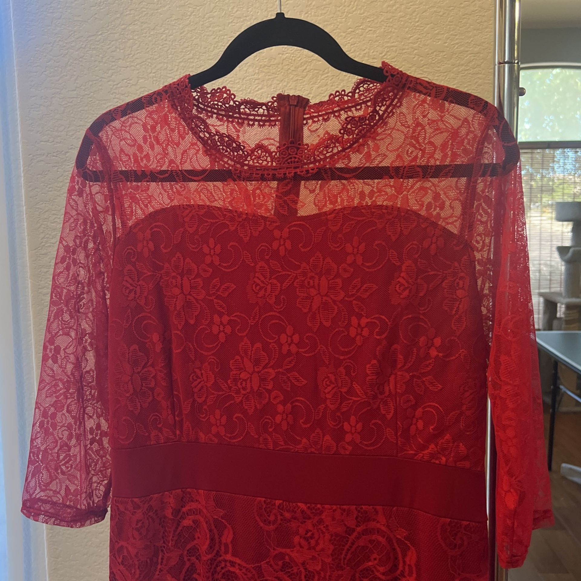 Red Lace Jumpsuit