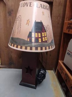 Vintage live love laugh table lamp $50