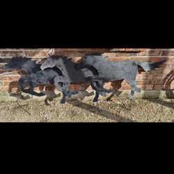 Metal Landscape Art - Running Horses