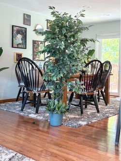 6’ Artificial Ficus Tree w/ Decorative Pot – Great Condition