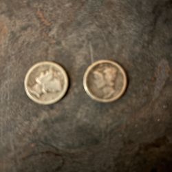 1924 Mercury Dime And  1917 