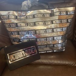 Large Victoria’s Secret Sequins Tote Bag