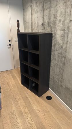 Dark Brown 8-Cube Storage Shelf Unit