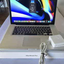 Apple Macbook Pro 15” i7 Laptop - 6GB RAM 500GB HD
