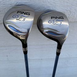 Ladies Ping G5 L Fairway Woods 5 and 7 Set