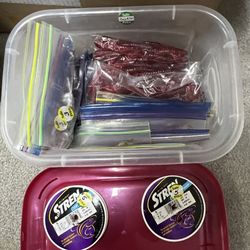 Fishing Supplies:  Rubber Bait, Stren Fishing Line