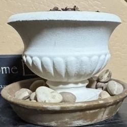 White Concrete Planter / Pot