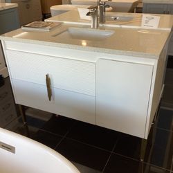 48” White Vanity New Ready For Pickup