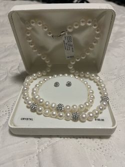 *BRAND NEW* Kohl's Pearl & Crystal Jewelry Set