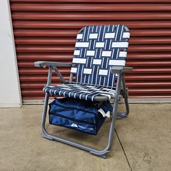 Ozark Trail Folding Web Chair with Cooler- Blue